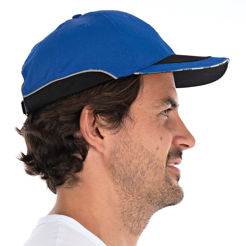 Bump cap "Greg", cotton/polyester in the side view, royal blue