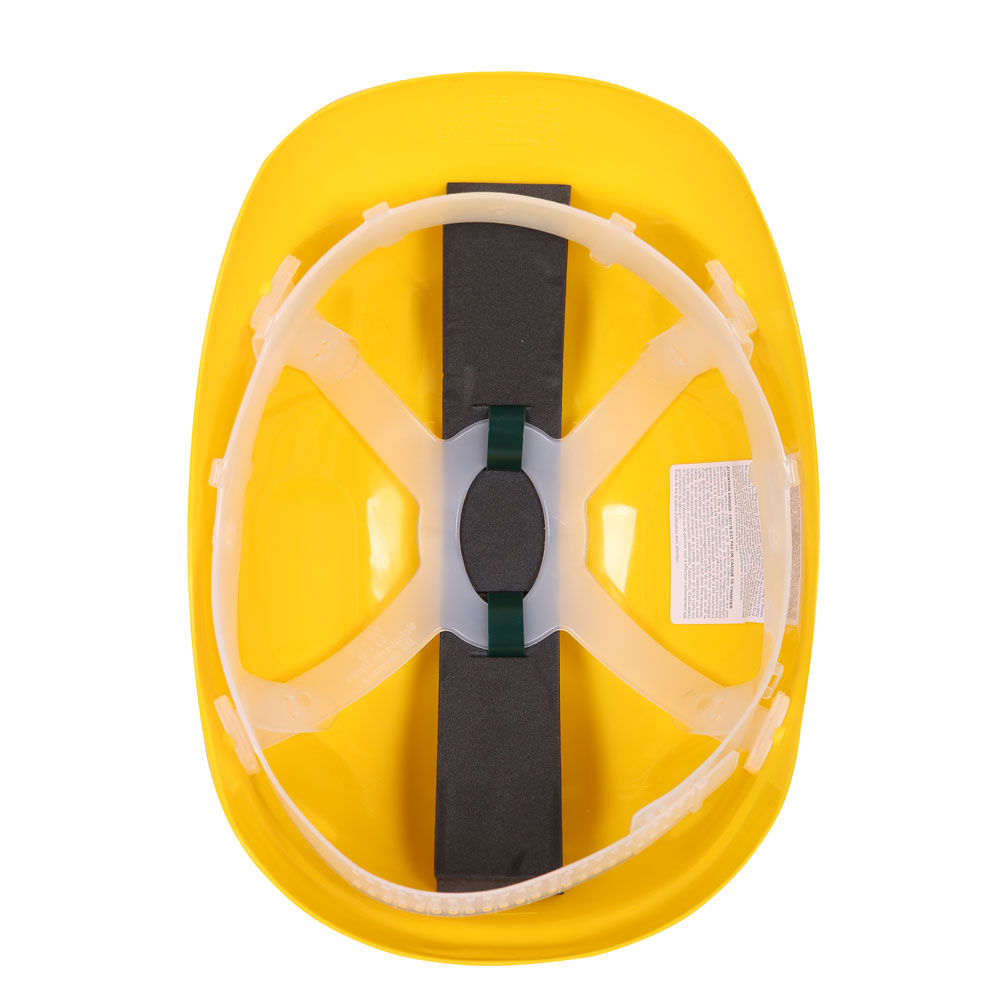 Bump cap "Safe", PE in the inside view, yellow