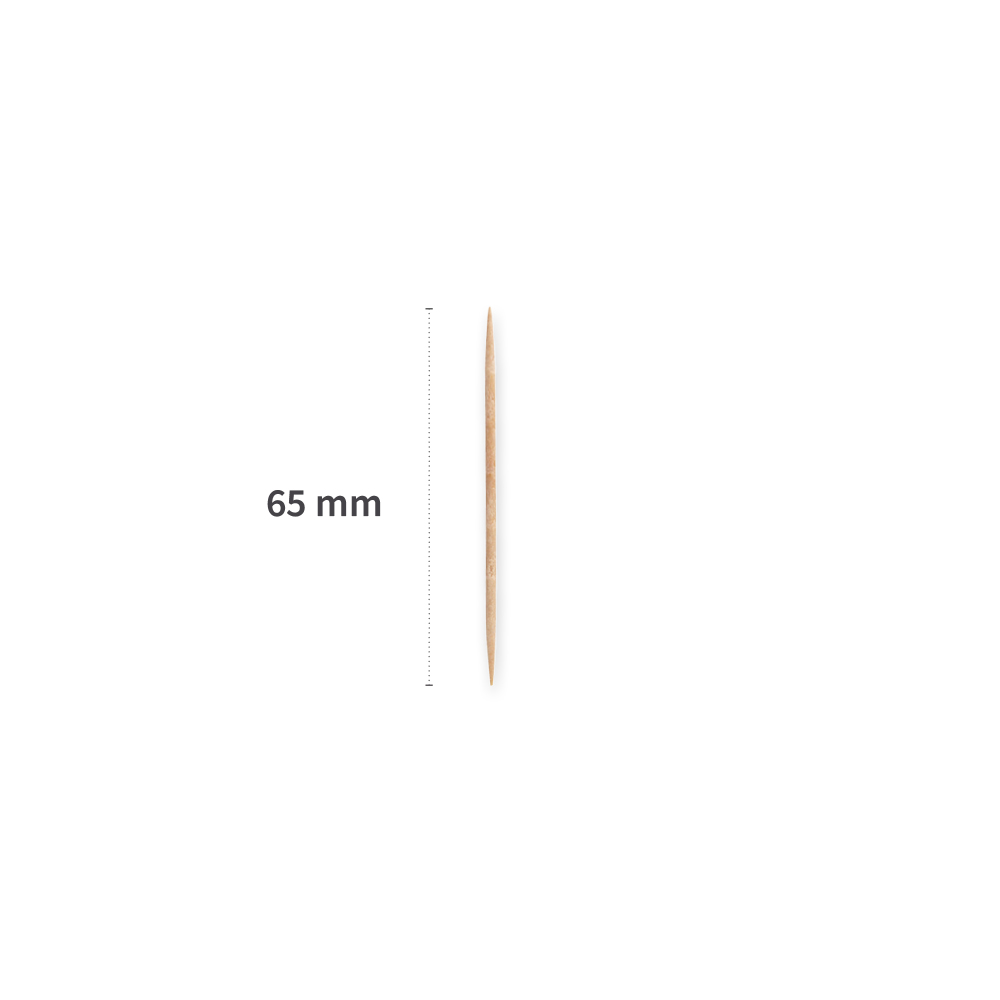 Toothpicks cellophane wrapped made of wood, measurements