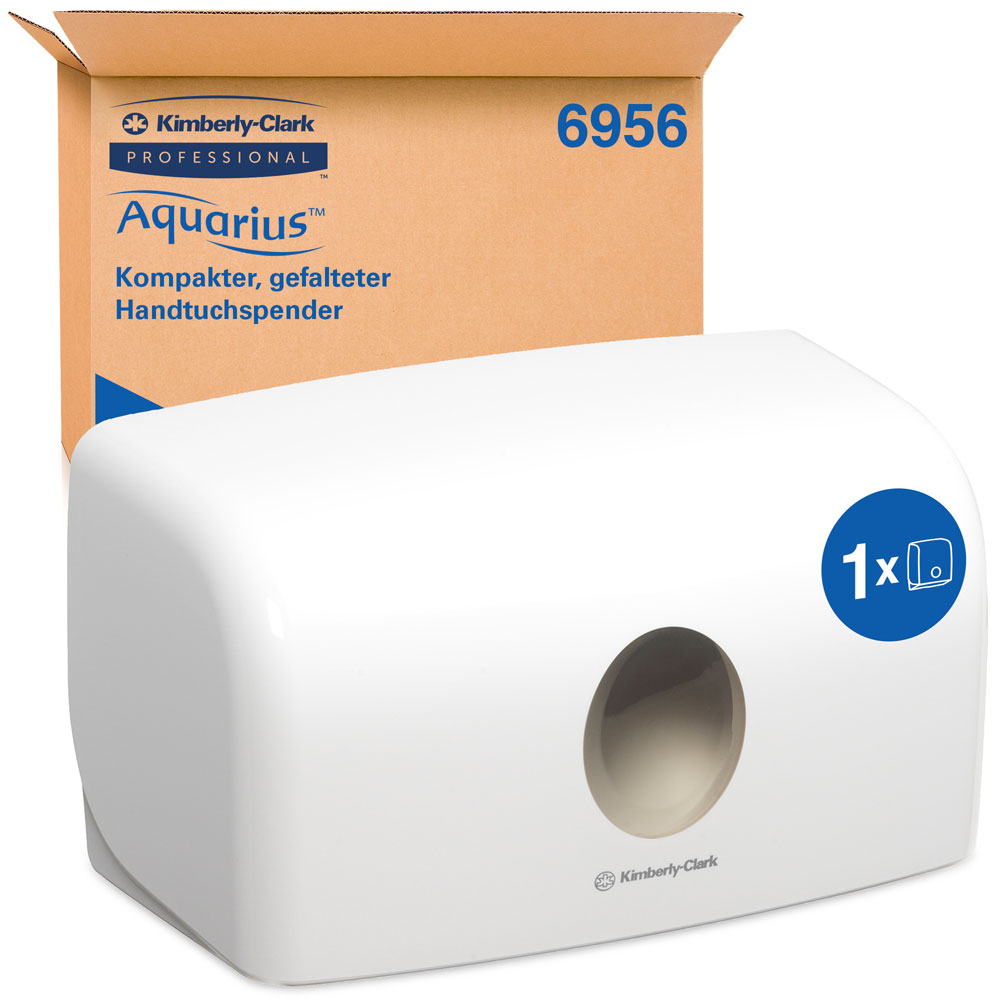 Kimberly-Clark Professional™ Aquarius™ compact folded hand towel dispenser, multifold with the packing