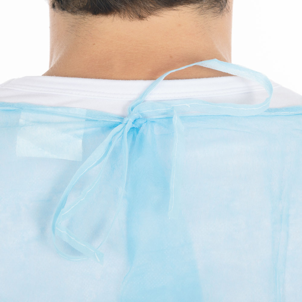 Protective gown Protect, PP, PE partly laminated the closure