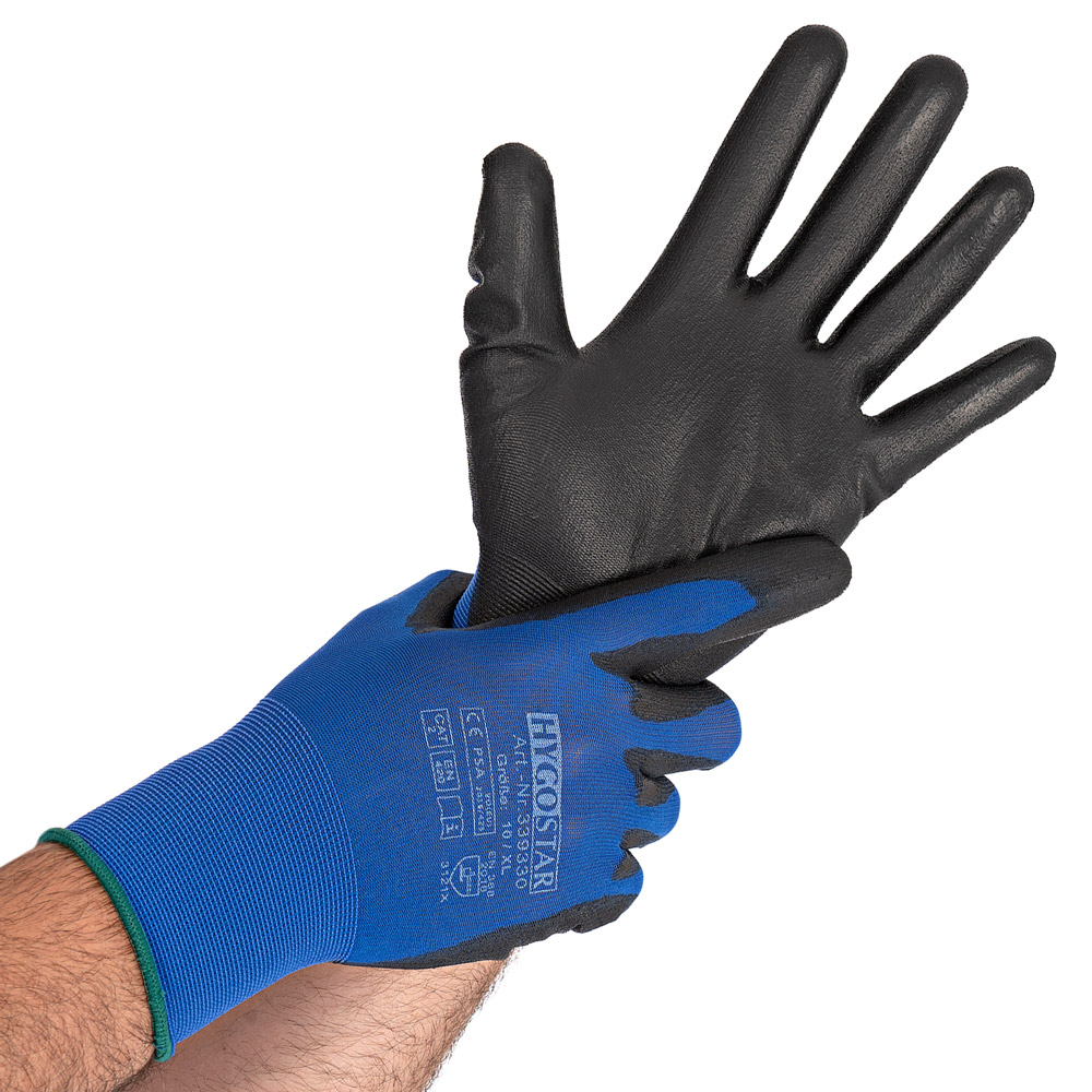 Fine knit gloves Ultra Light with PU coating