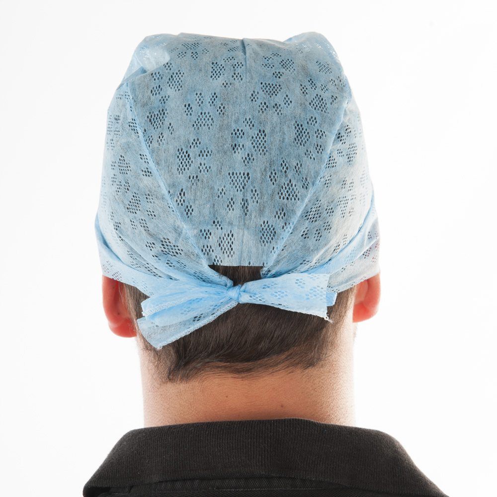 Bandanas Toro made of viscose keyback in blue in the back view