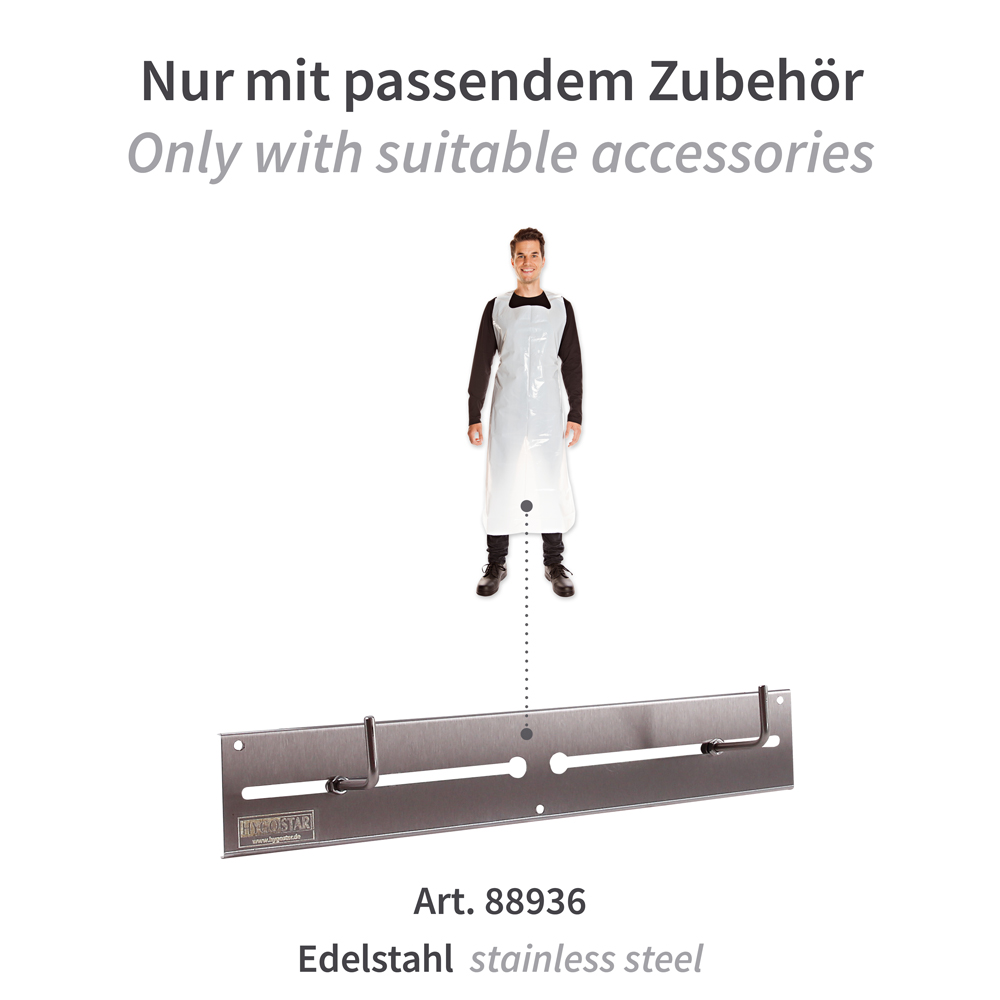 Einwegschürzen ca. 60 my aus LDPE, mit passendem Zubehör in weiss