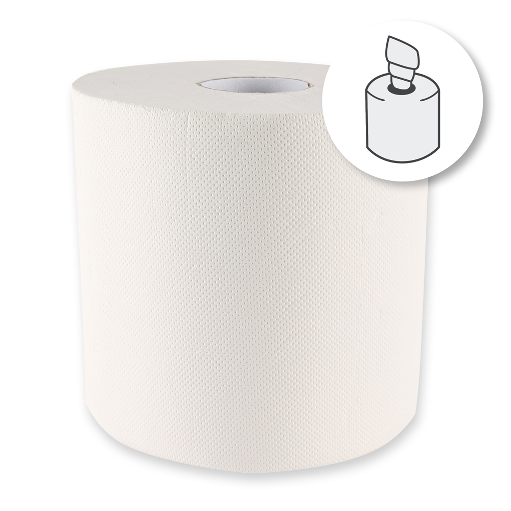 Papierhandtuchrollen, 2-lagig | Zellulose, Innenabwicklung, FSC®-Mix Papierhandtuchrollen, 2-lagig aus Zellulose mit Innenabwicklung, FSC®-Mix