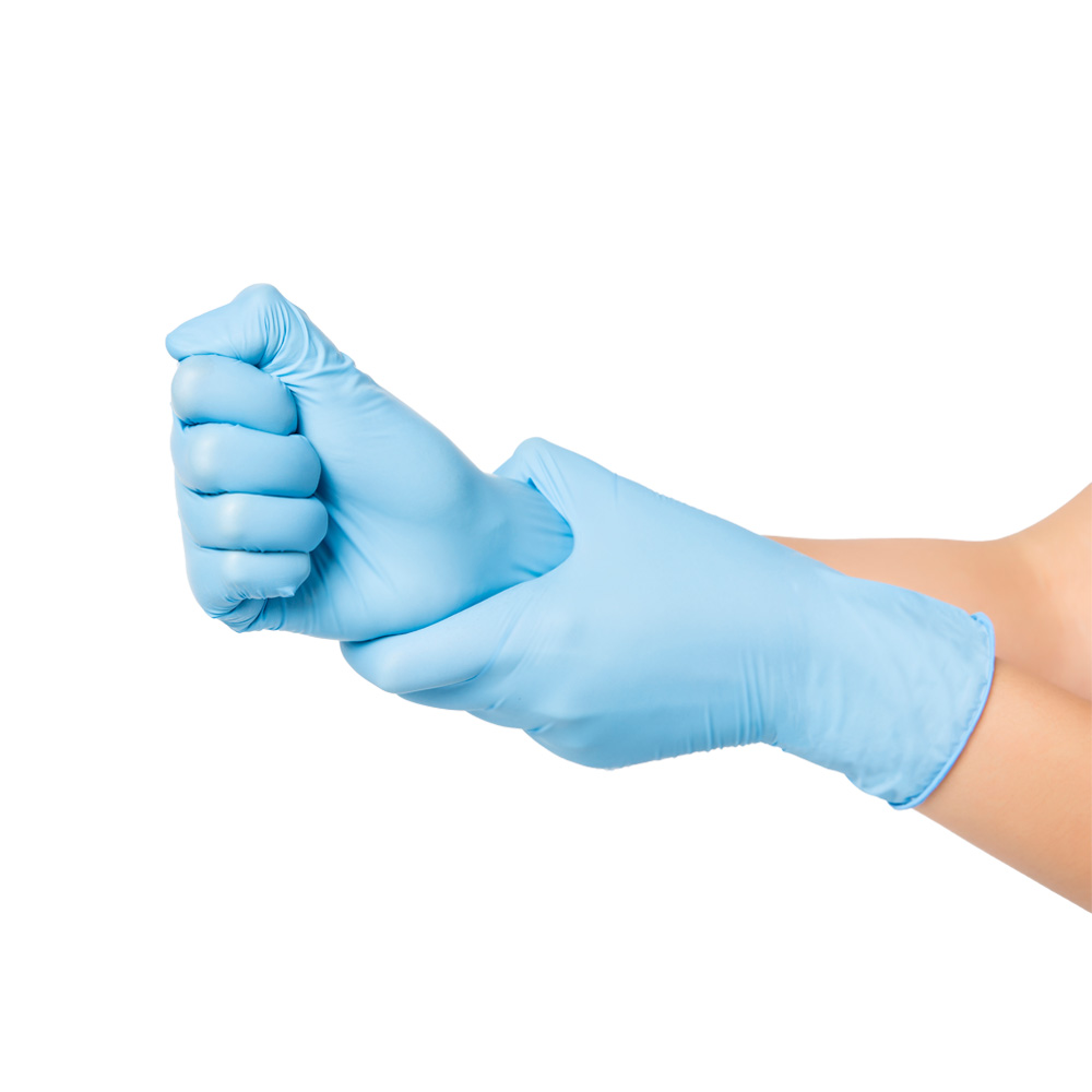 Hartmann Peha-soft® nitrile blue powderfree, Untersuchungshandschuhe in Seitenansicht