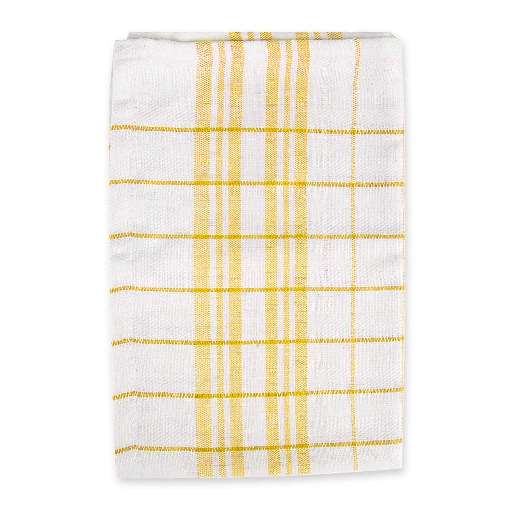 Dish towels Karo made of cotton, folded, yellow