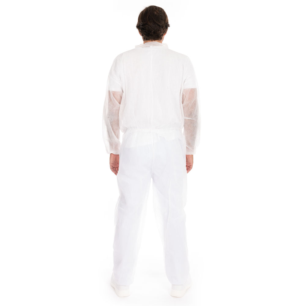 Coveralls Eco made of PP in white in the back view