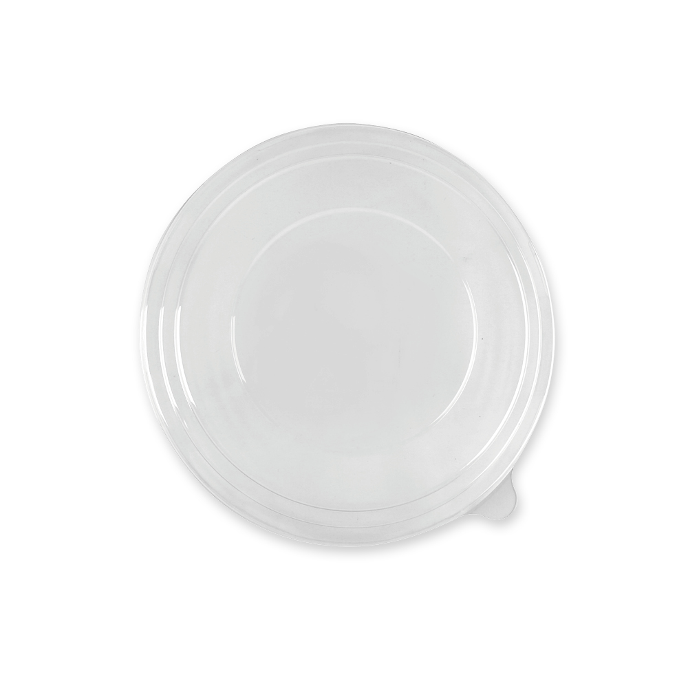 Lid for salad bowl made of rPET in the top view