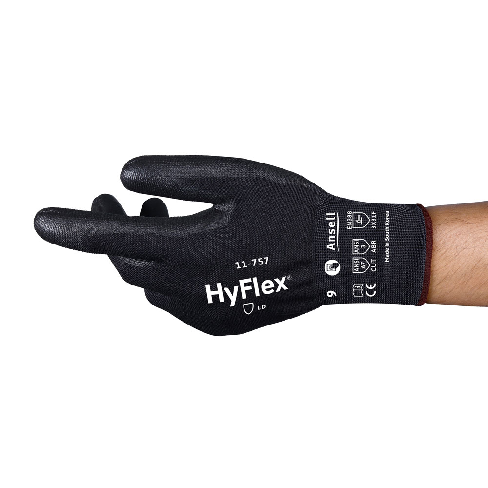 Ansell HyFlex® 11-757, cut protection gloves in the side-view