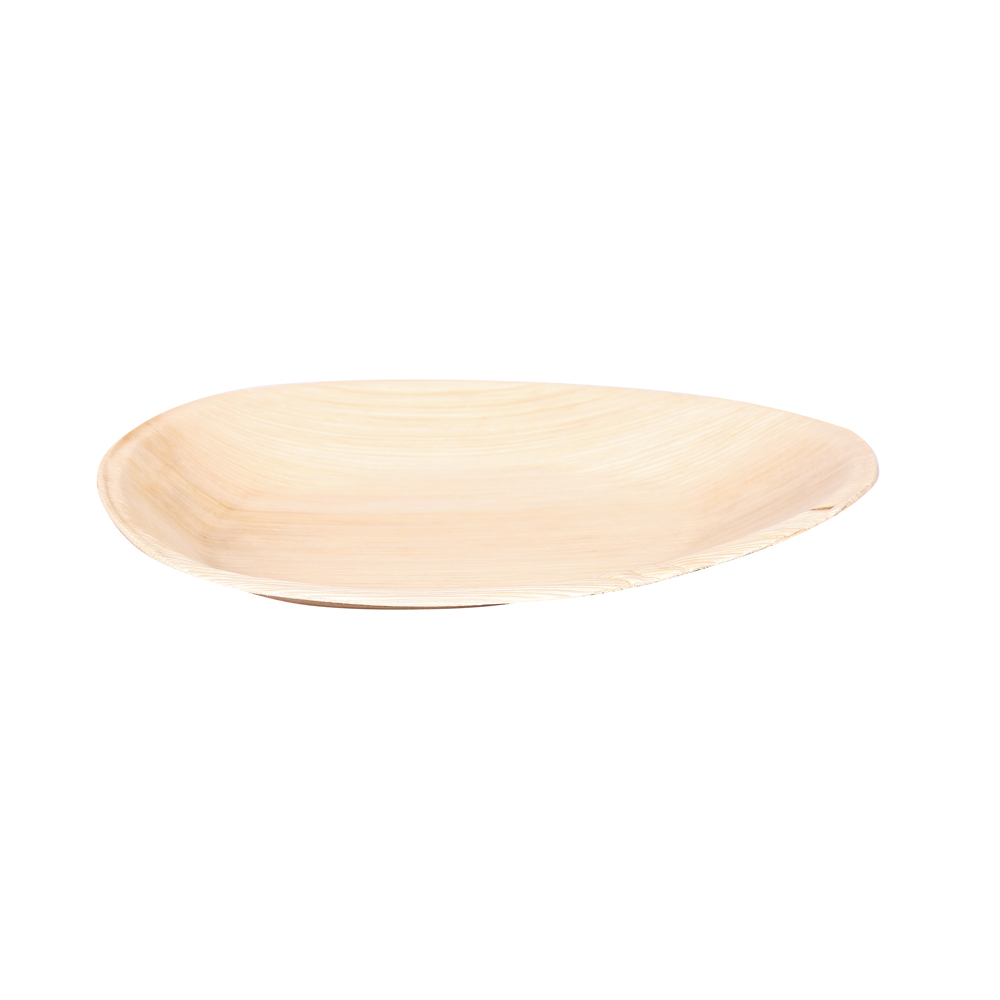 Teller oval aus Palmblatt mit 250x165x26mm
