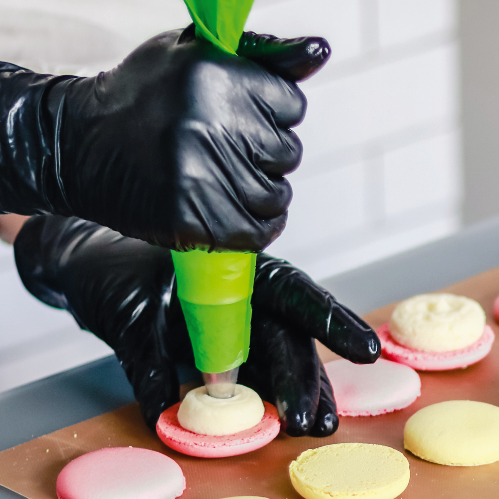Spritzbeutel Hygogrip | PE, grün, Einsatzbeispiel Spritzbeutel Hygogrip aus PE in grün im Einsatzbeispiel