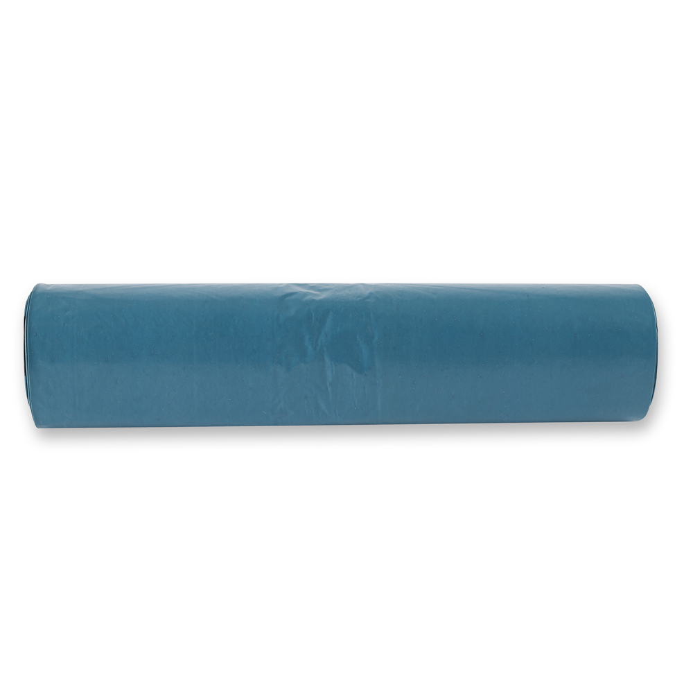 Waste bags, 120 l made of LDPE on roll in blue in the front view