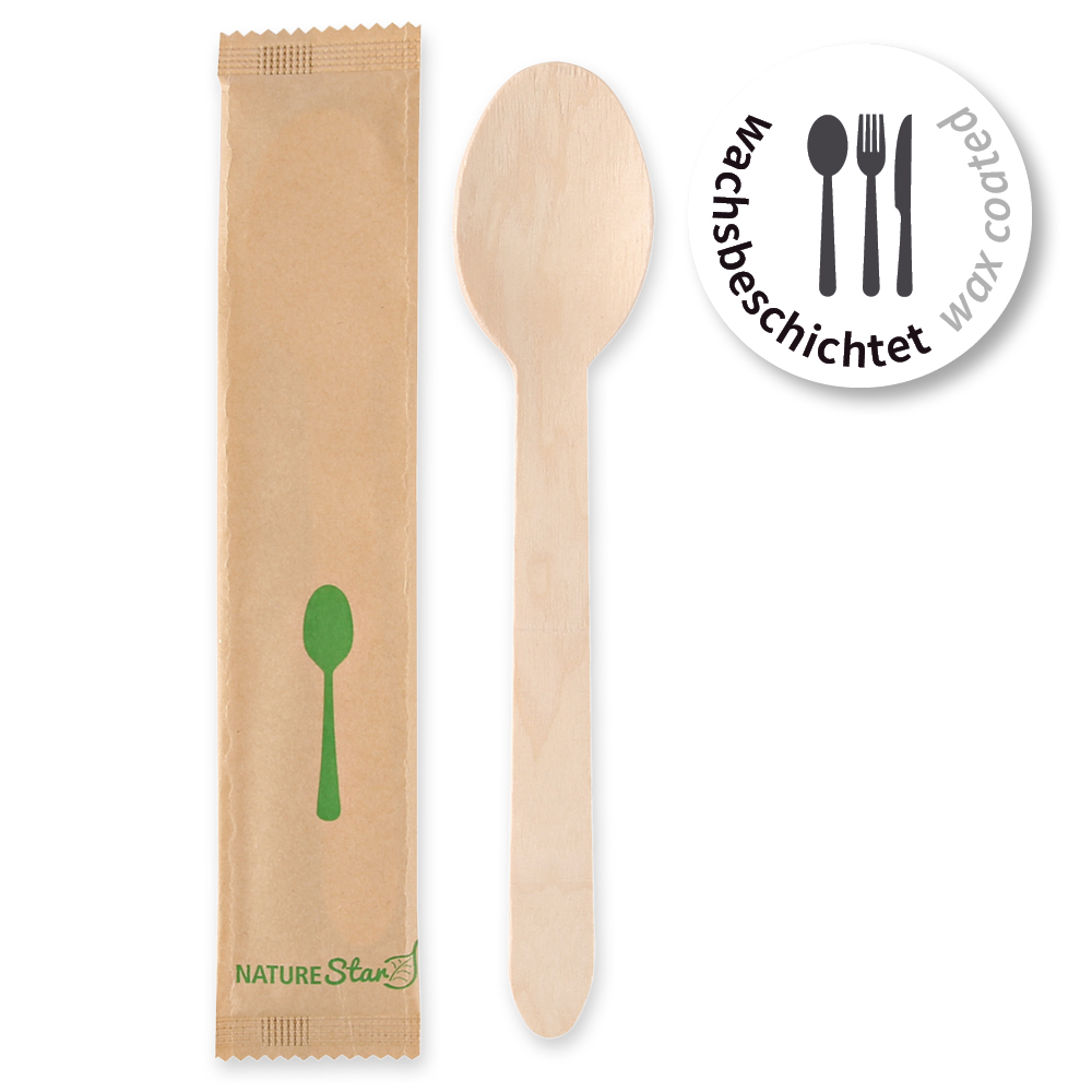 Organic spoons made of wood FSC® 100%, wax coated