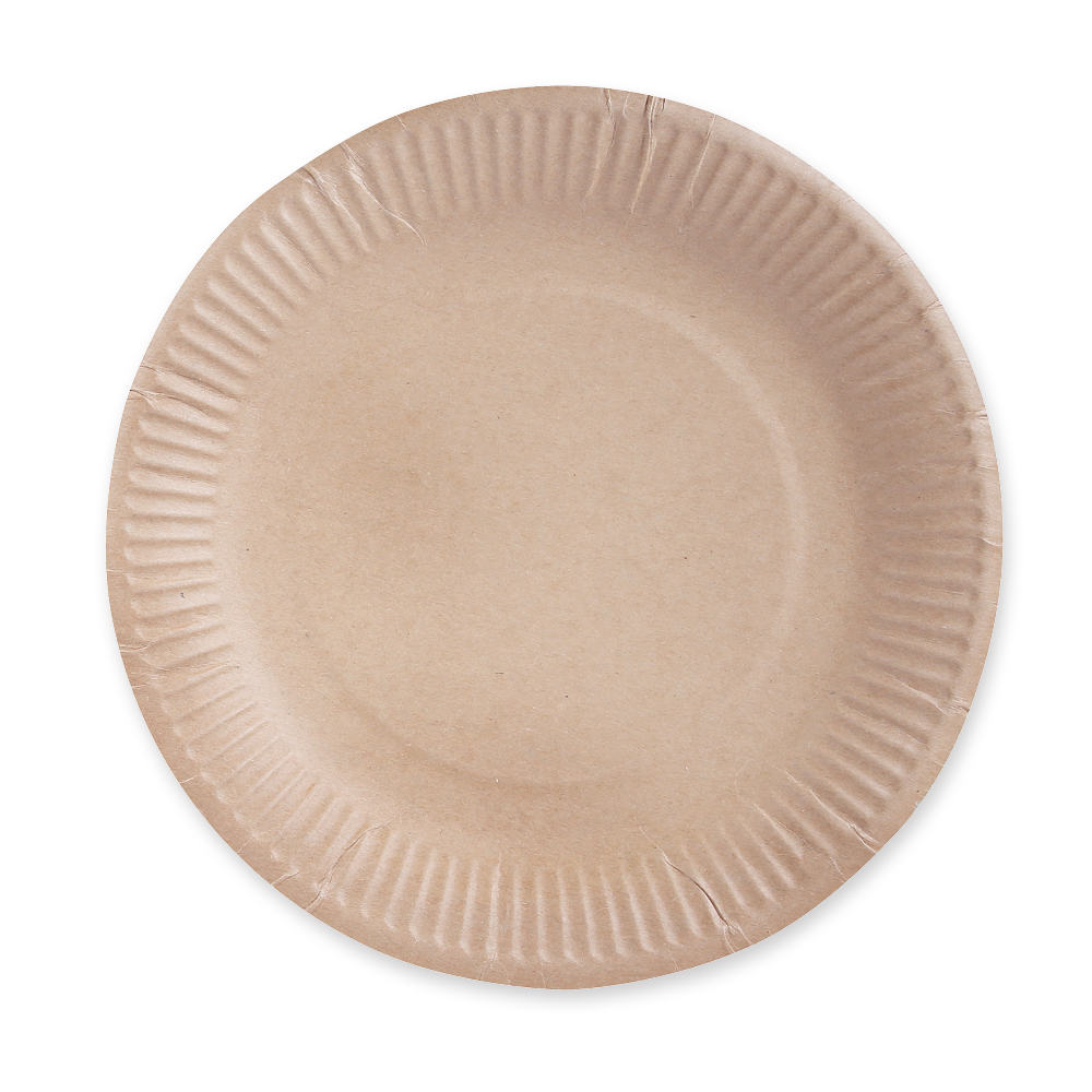 Paper plates round, craft paper, FSC®-certified with 23cm diameter