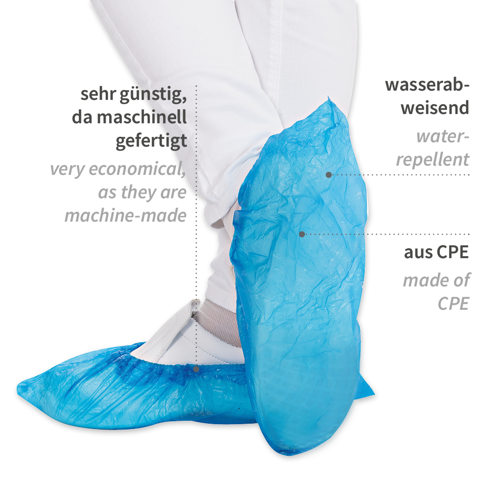 Überschuhe, blau aus CPE, Eigenschaften Überschuhe, blau aus CPE mit Eigenschaften