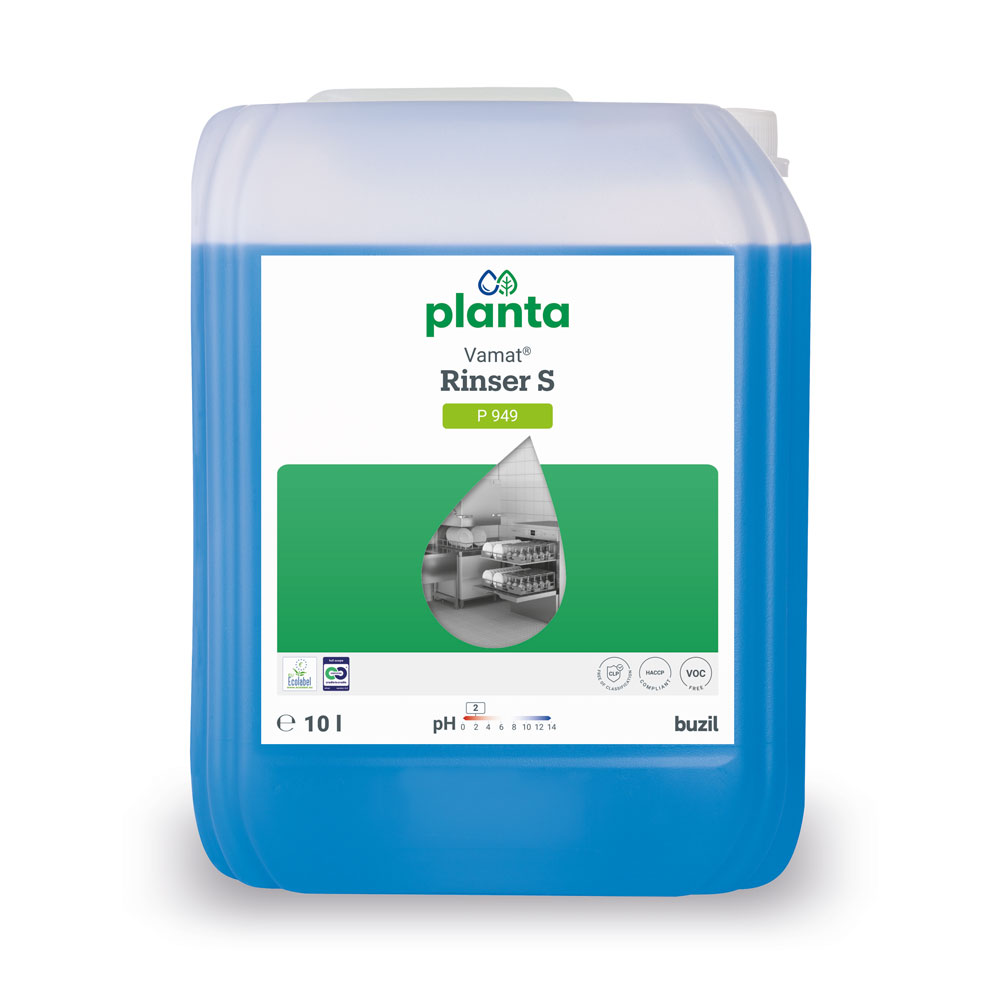 Buzil Planta Vamat® Rinser S P 949 rinse aid in a 10l can