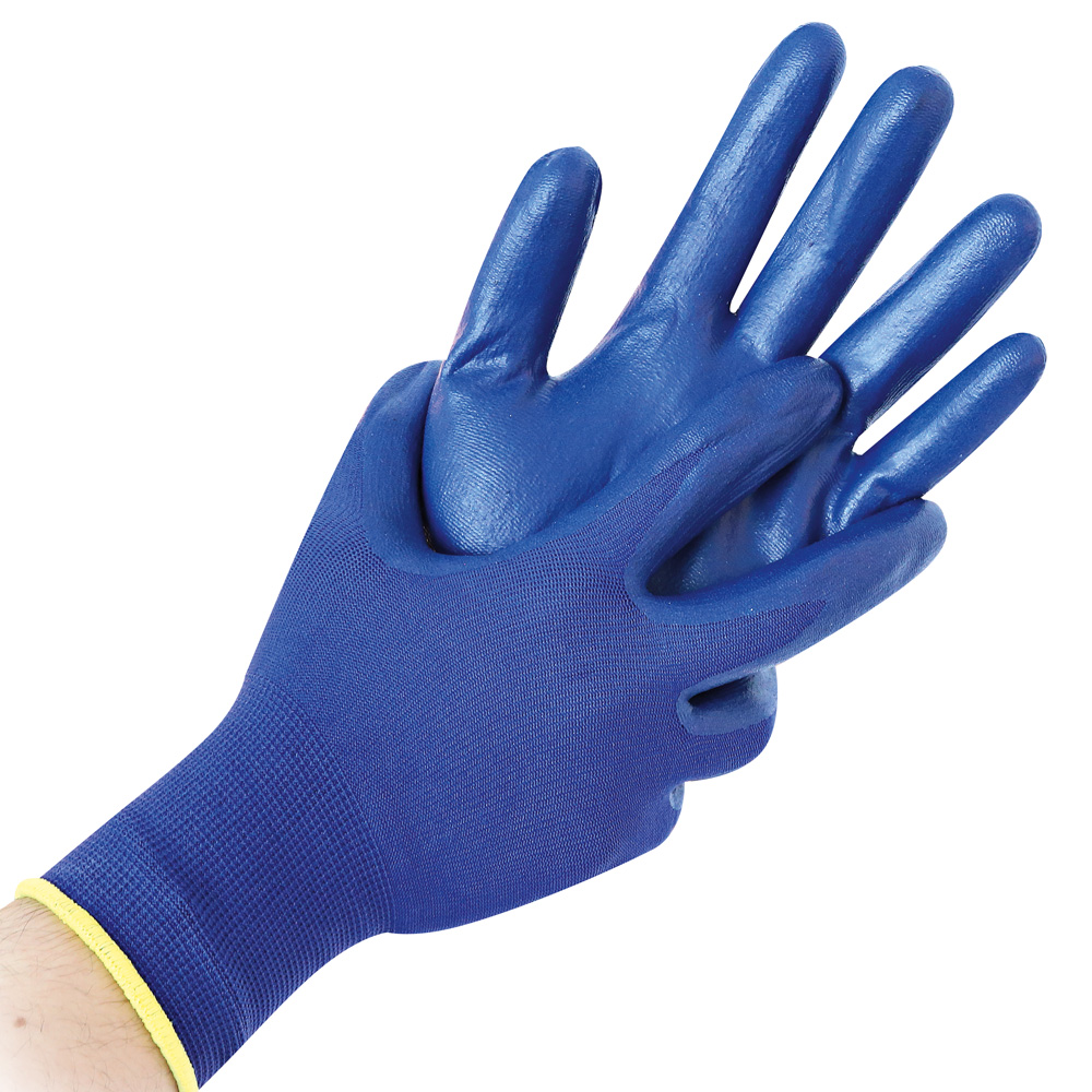 Fine knit gloves Allfood PU with PU coating, water-based