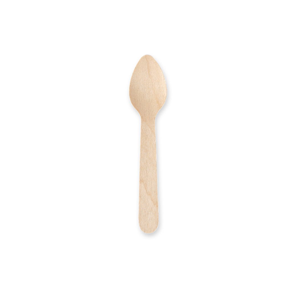 Biodegradable tea spoon made of birch wood, FSC®-certified