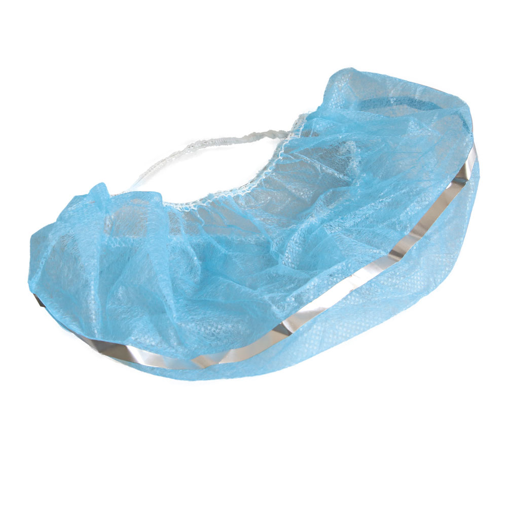 Beard cover made of PP detectable in blue