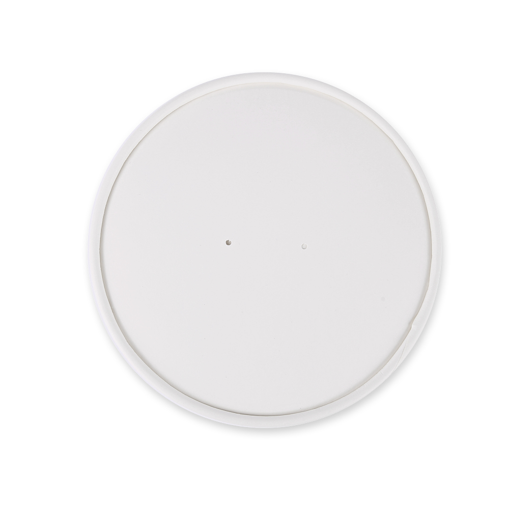 Organic lids Only Paper for salad bowls made of paperboard with 15cm in the top view
