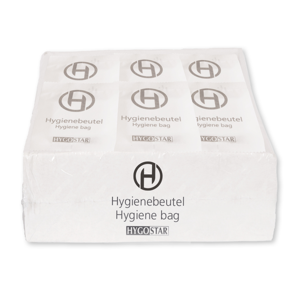 Hygiene bag made of LDPE in the selling tray