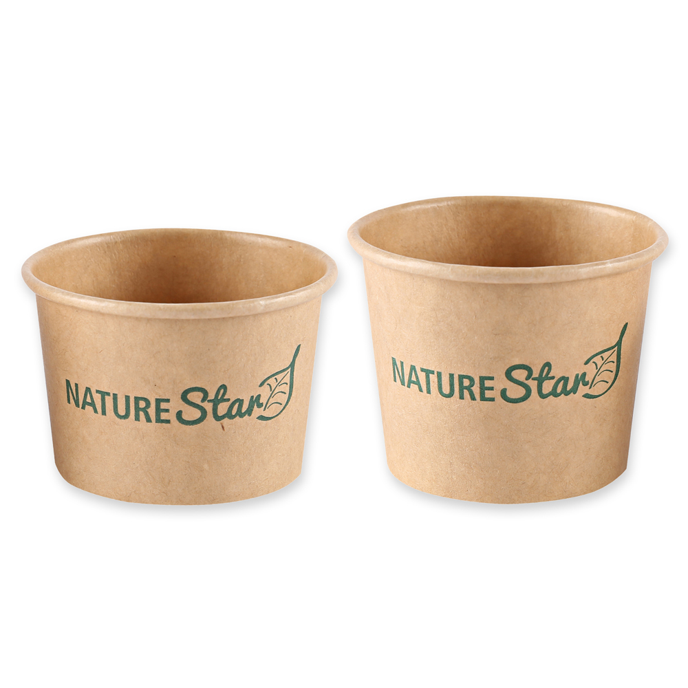 Organic small dip trays made of kraft paper/PE, FSC®-mix, preview image