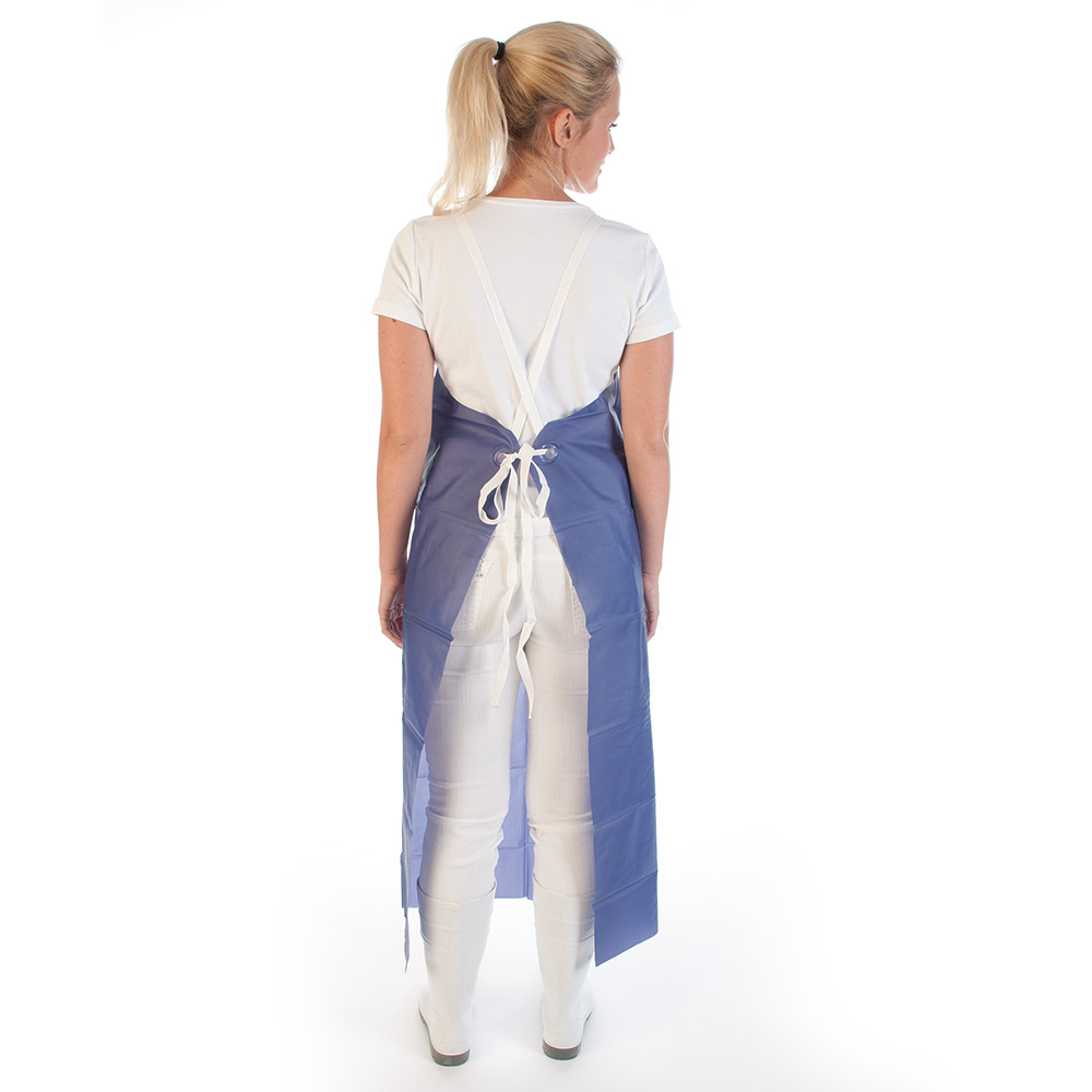 Bib Aprons "Vinyl Super Strong" 300 my | Vinyl | blue rear view