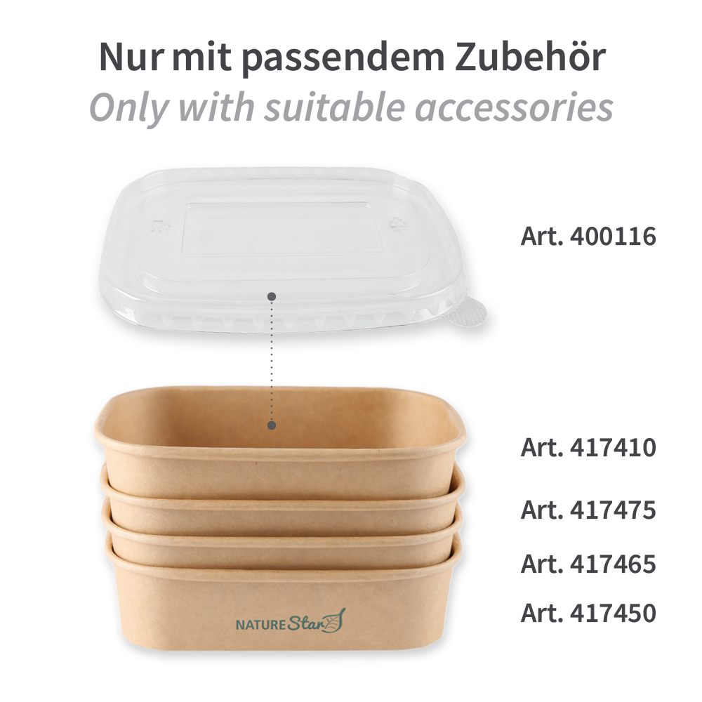Bio Deckel für Schalen Takeaway | rPET, Zubehör Bio Deckel für Schalen Takeaway aus rPET, Zubehör