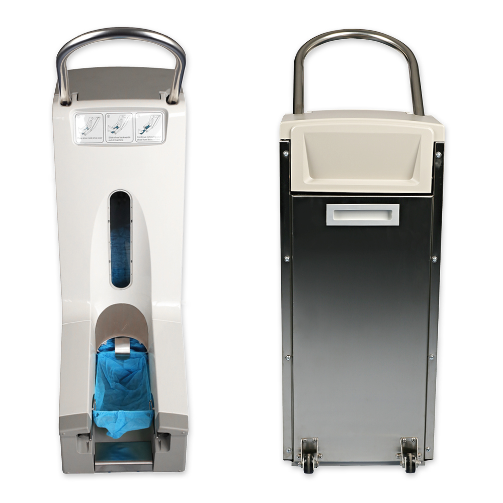 Überschuhspender Hygomat Comfort Plus, ohne Clips, Front-/ Rückansicht Überschuhspender Hygomat Comfort Plus ohne Clips in der Front-/ Rückansicht