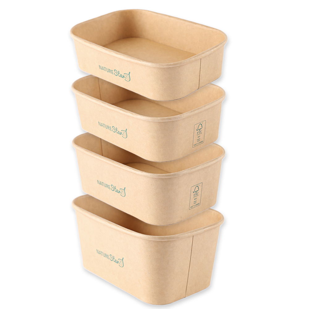 Organic trays Takeaway made of kraft paper/PE FSC®-mix in different sizes