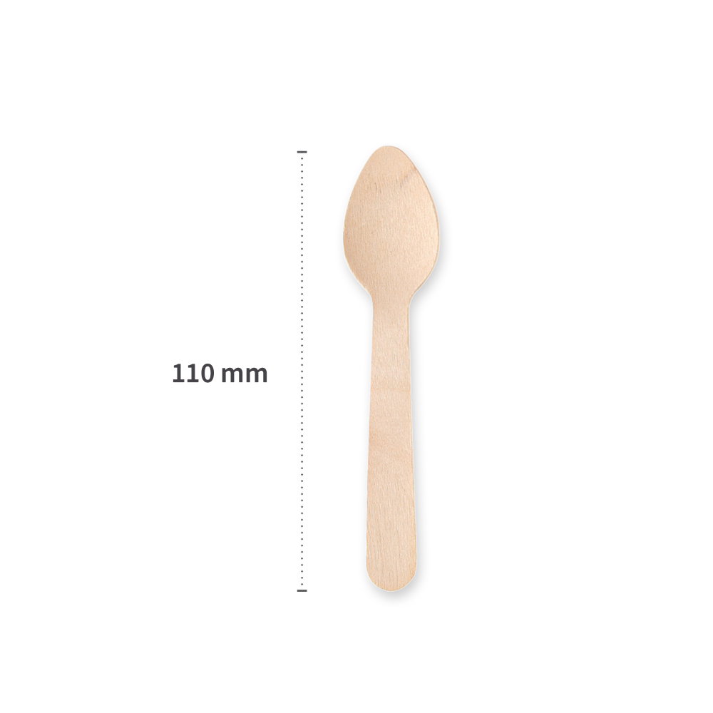 Organic coffee spoons made of wood, length