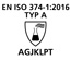 EN ISO 374-1:2016 AGJKLPT Typ A