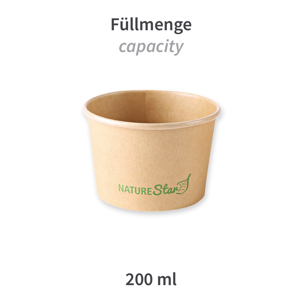 Organic soup cups Minestrone made of kraft paper, capacity 200ml