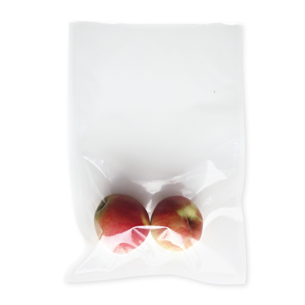 Side seal bag, PA/PE with apple