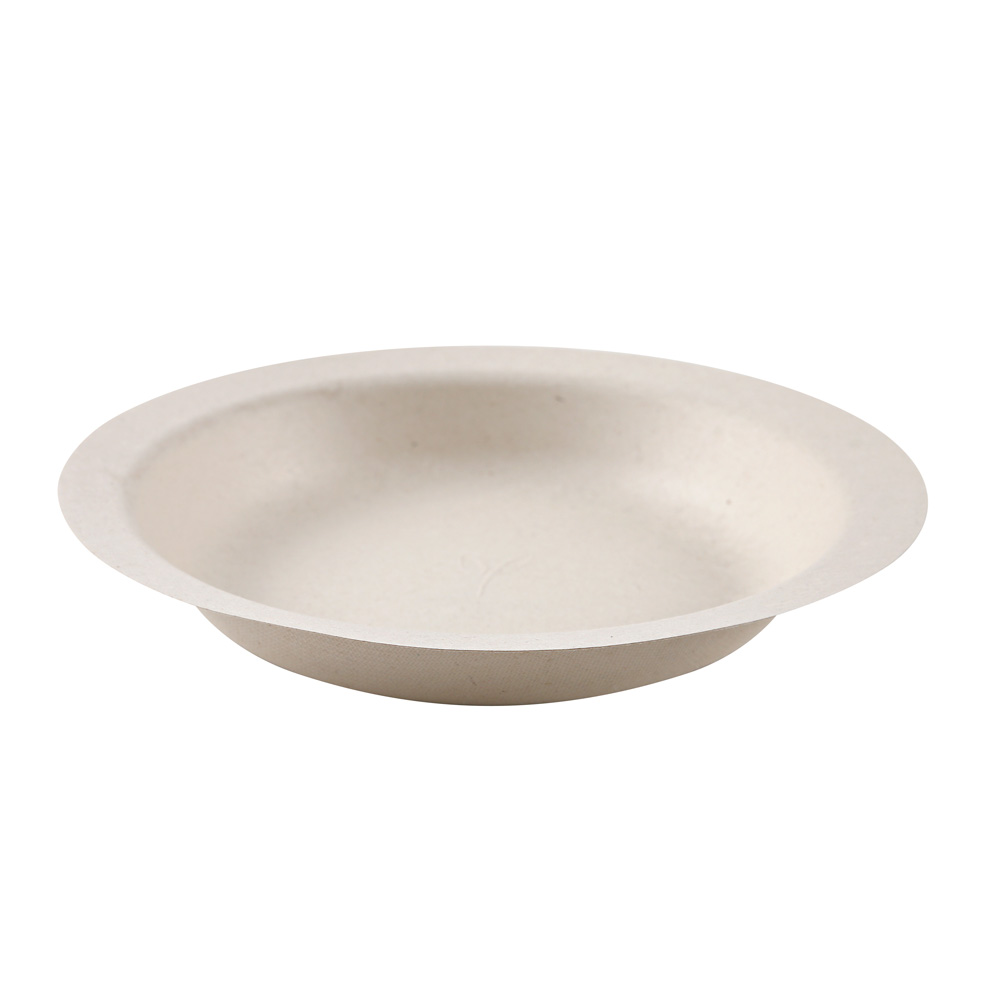 Biodegradable bowl round "Natural Bagasse", sugarcane with 400ml filling capacity