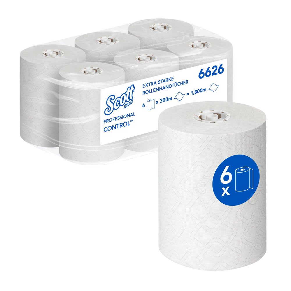 Scott® Control™ Extra Strong hand towels 1-ply on the roll from FSC®-Mix in the oblique view