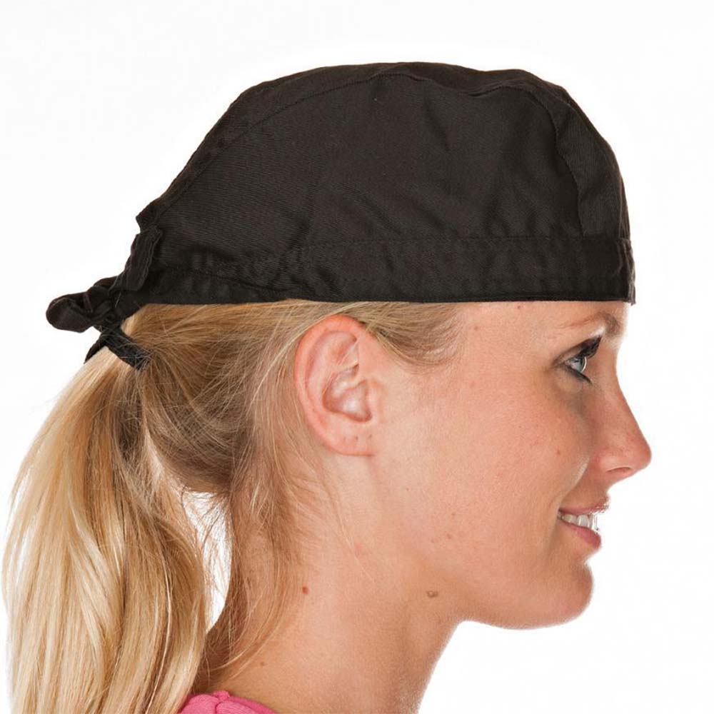Bandanas made of polycotton in black in the side view