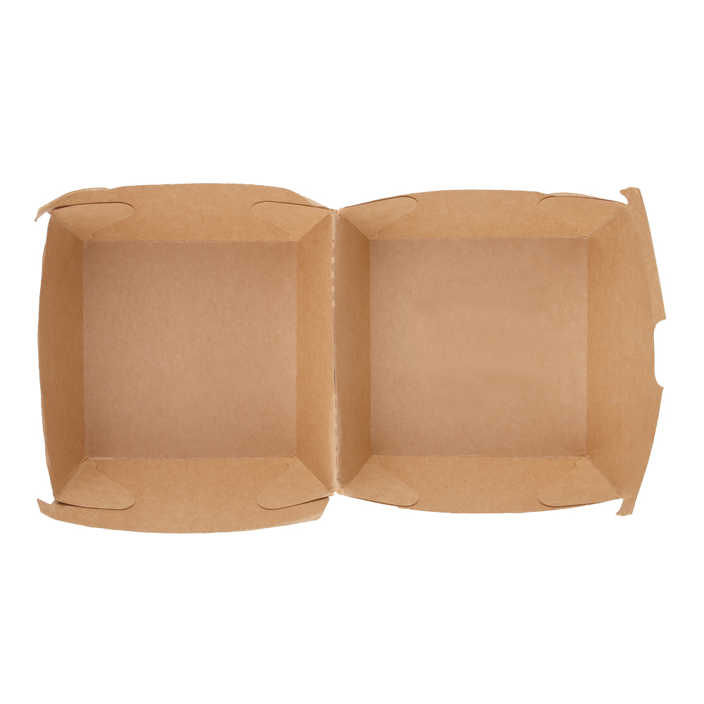 Hamburger-Boxen aus Kraftpapier/Pe im FSC®-Mix in der Draufsicht