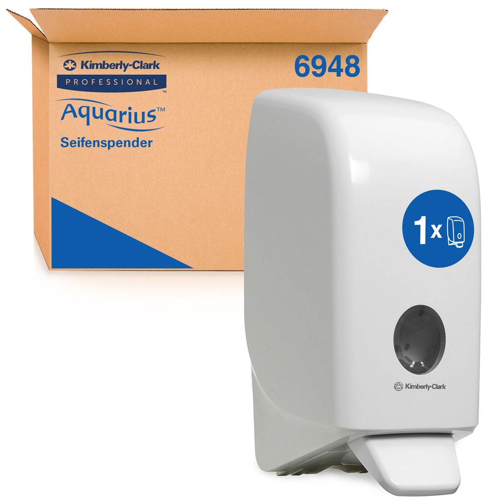 Kimberly-Clark Professional™ Aquarius™ hand cleanser dispenser with the packing