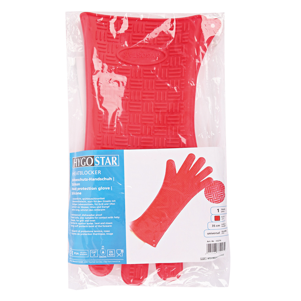 Oven gloves Heatblocker made of silicone with a cuff of 35cm in the package