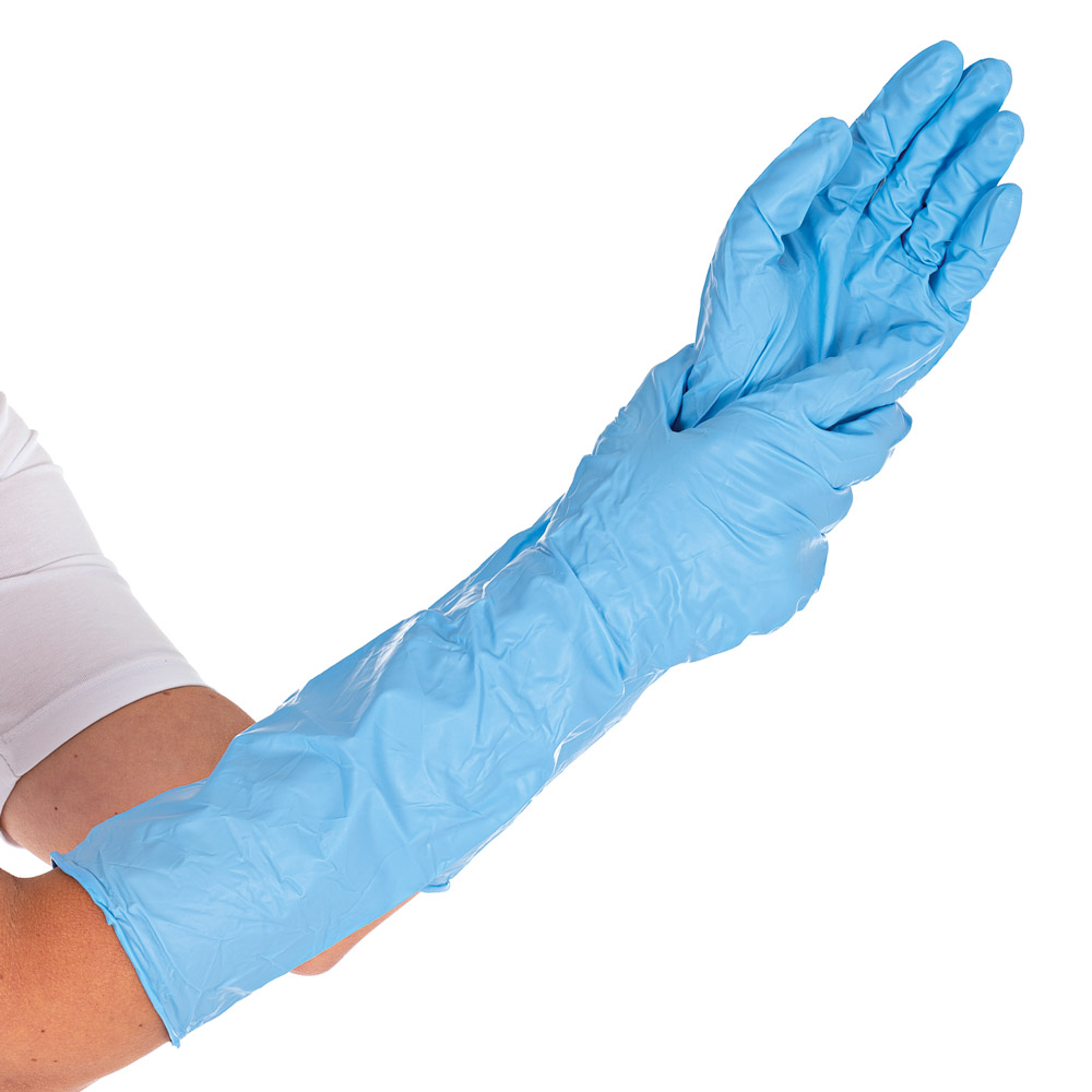 Nitrile gloves Extra Safe Superlong, powder-free with 40 cm length