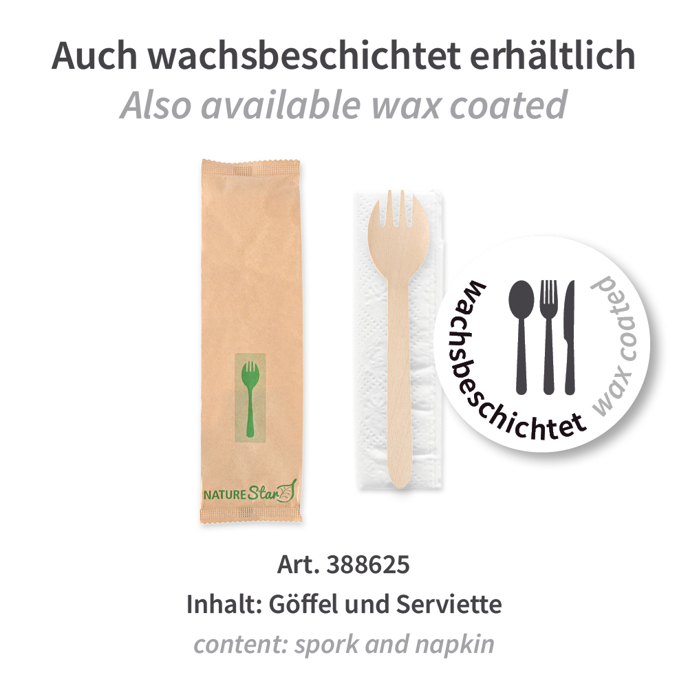 Organic cutlery sets Spork made of wood, FSC® 100%, alternative