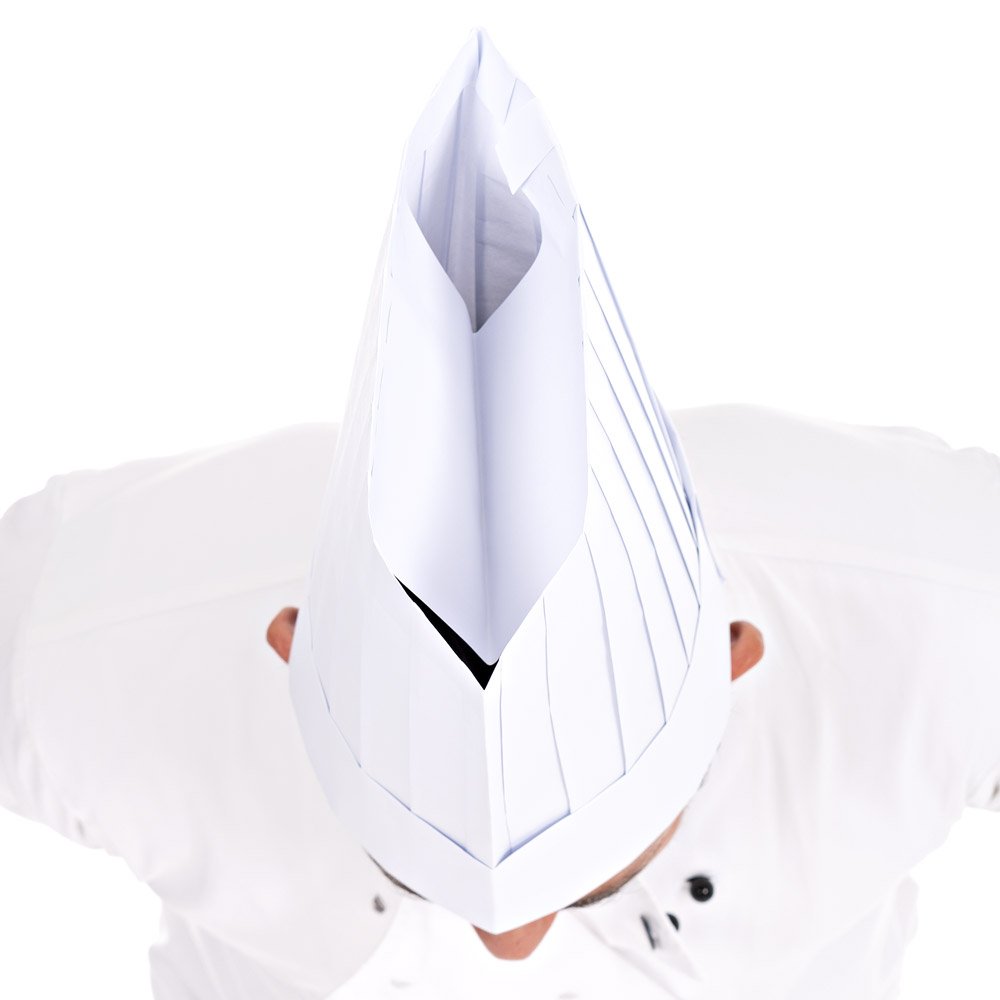 Chef's hats Le Chef made of paper with  30cm in the top view