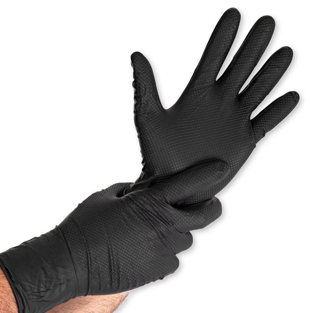 Nitrile gloves Power Grip Long, powder-free in black