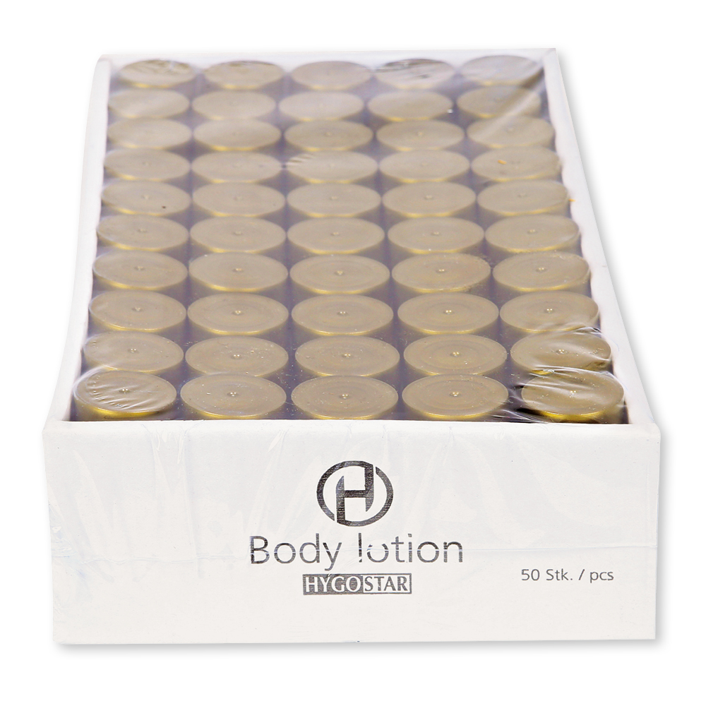 Body lotion bottle in a selling tray