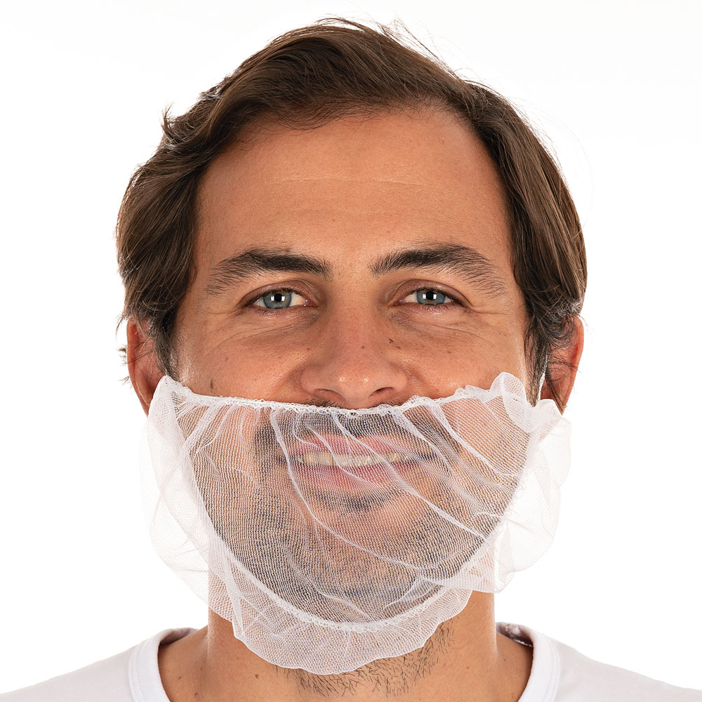 Beard mask Eco made of nylon in the front view