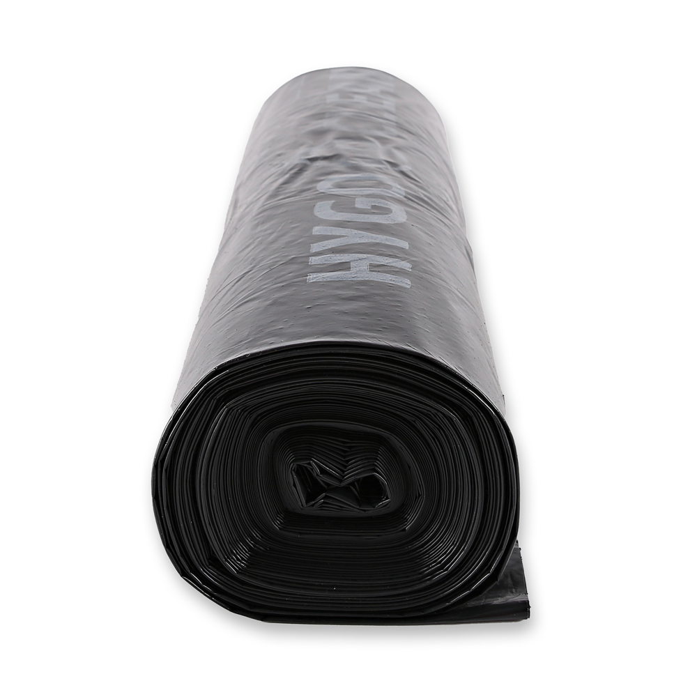 Waste bags, 240 l made of LDPE on roll in black in the side view