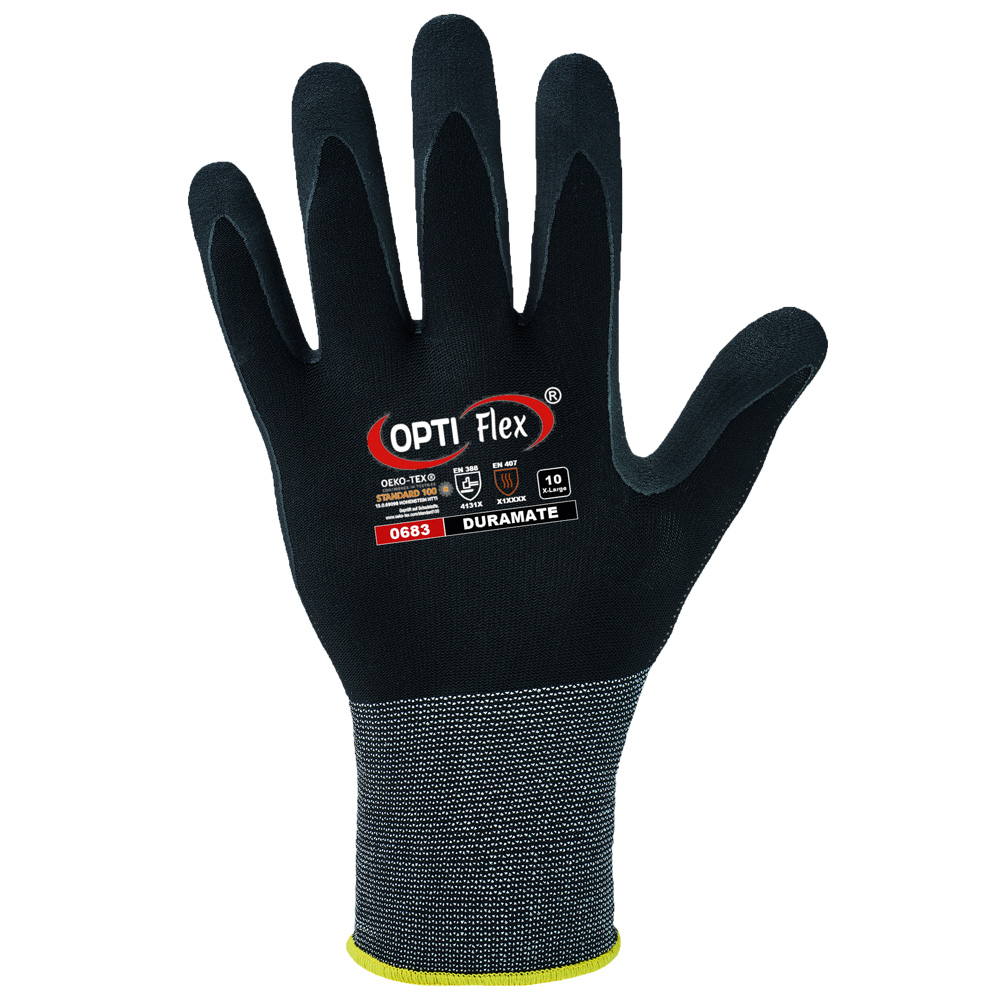 Opti Flex® Duramate 0683, fine knit gloves in the front view