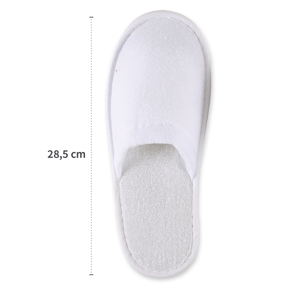 Slipper Classic, closed, made from polyester with length measure